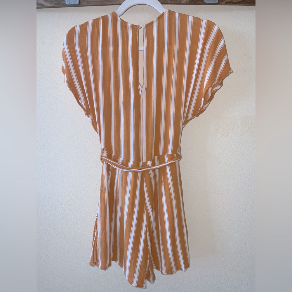 Orange and White Striped Romper | Size S (by HYFVE) - Picture 4 of 5